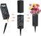 Cemetery Vases with Foam, Plastic Flower Holder with Spikes Gravestone Headstone Flower Vase for Artificial Flowers, Grave Cemetery Decoration (Set of 8, Black), Flowers not Included